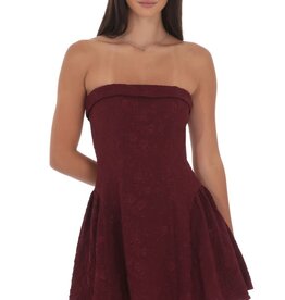 Lucy In The Sky Jacquard Strapless Flare Dress