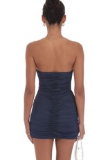 Lucy In The Sky Foiled Corset Bodycon Mini Dress