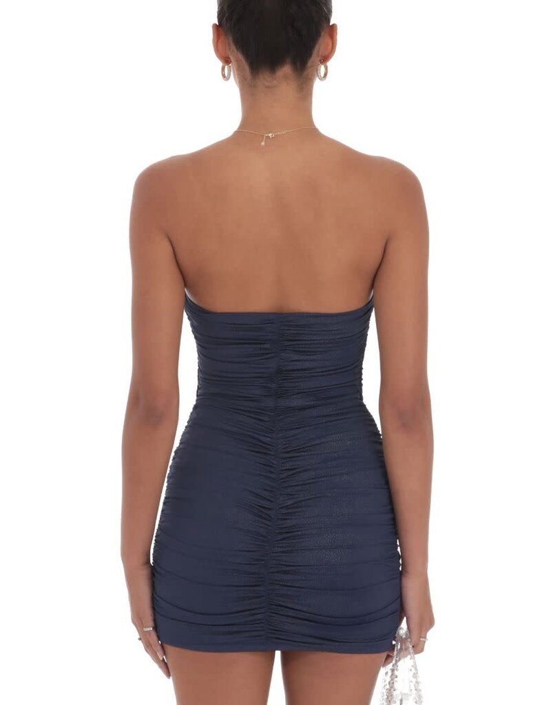 Lucy In The Sky Foiled Corset Bodycon Mini Dress