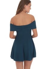 Lucy In The Sky Front Bow Off Shoulder Mini Dress