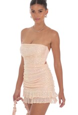 Lucy In The Sky Sequin Ruched Bodycon Mini Dress