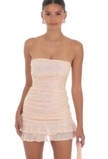 Lucy In The Sky Sequin Ruched Bodycon Mini Dress