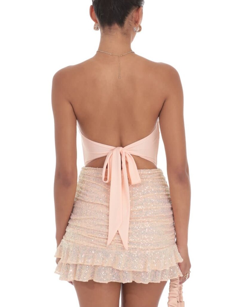 Lucy In The Sky Sequin Ruched Bodycon Mini Dress