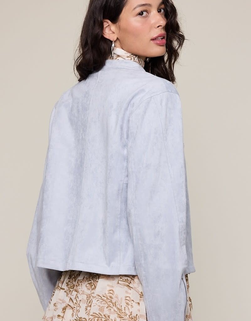 Caster Faux Suede Moto Jacket