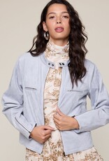 Caster Faux Suede Moto Jacket