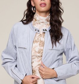 Caster Faux Suede Moto Jacket