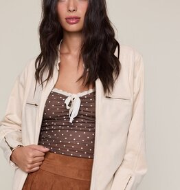 Caster Faux Suede Moto Jacket