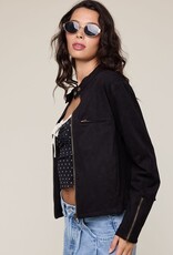 Caster Faux Suede Moto Jacket