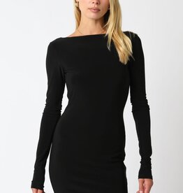 Maeve Open Back Long Sleeve Mini Dress