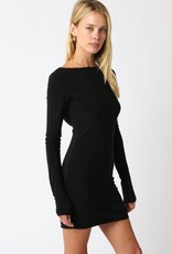 Maeve Open Back Long Sleeve Mini Dress