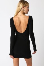 Maeve Open Back Long Sleeve Mini Dress