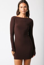 Maeve Open Back Long Sleeve Mini Dress