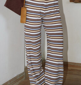 Striped Knit Flare Pants