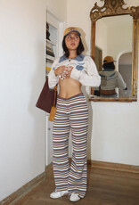 Striped Knit Flare Pants