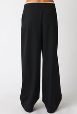 Pinstripe Satin Contrast Waistband Pant