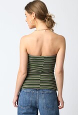 Striped A Line Strapless Top