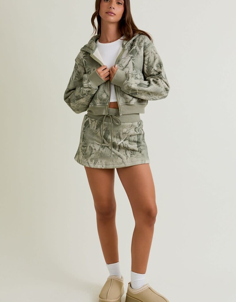 Tree Camo Skort Mini Skirt