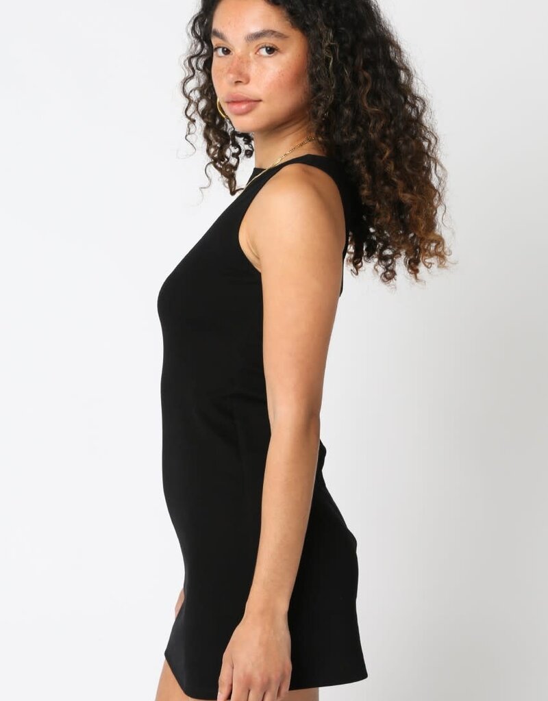 Sleeveless Straight Fit Ponte Mini Dress