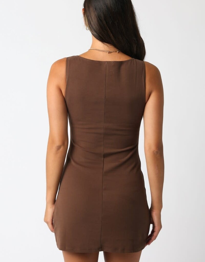 Sleeveless Straight Fit Ponte Mini Dress