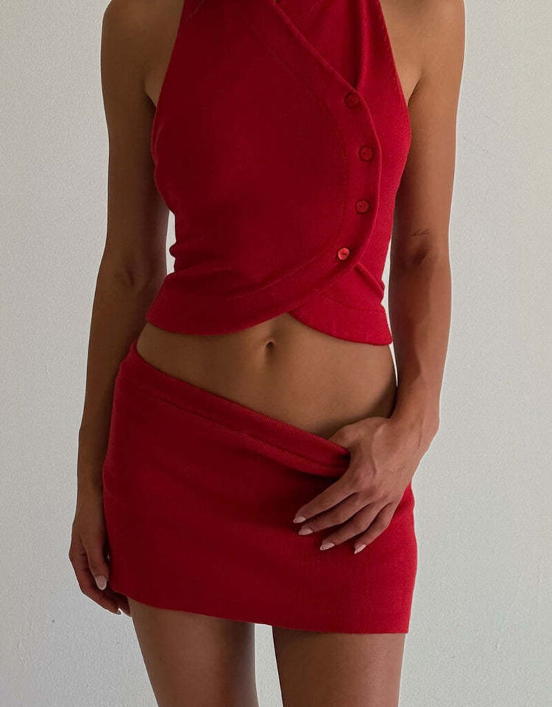 Frankies Bikinis Ryder Cloud Knit Halter Top