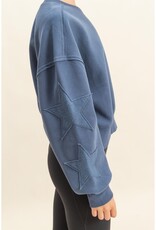 Star Patch Fleece Crewneck Sweatshirt