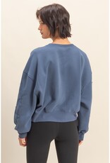 Star Patch Fleece Crewneck Sweatshirt