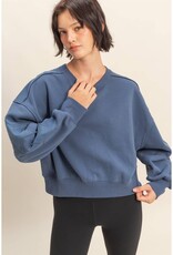 Star Patch Fleece Crewneck Sweatshirt