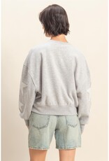 Star Patch Fleece Crewneck Sweatshirt