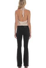 Lucy In The Sky Double Button Low Rise Flare Jeans