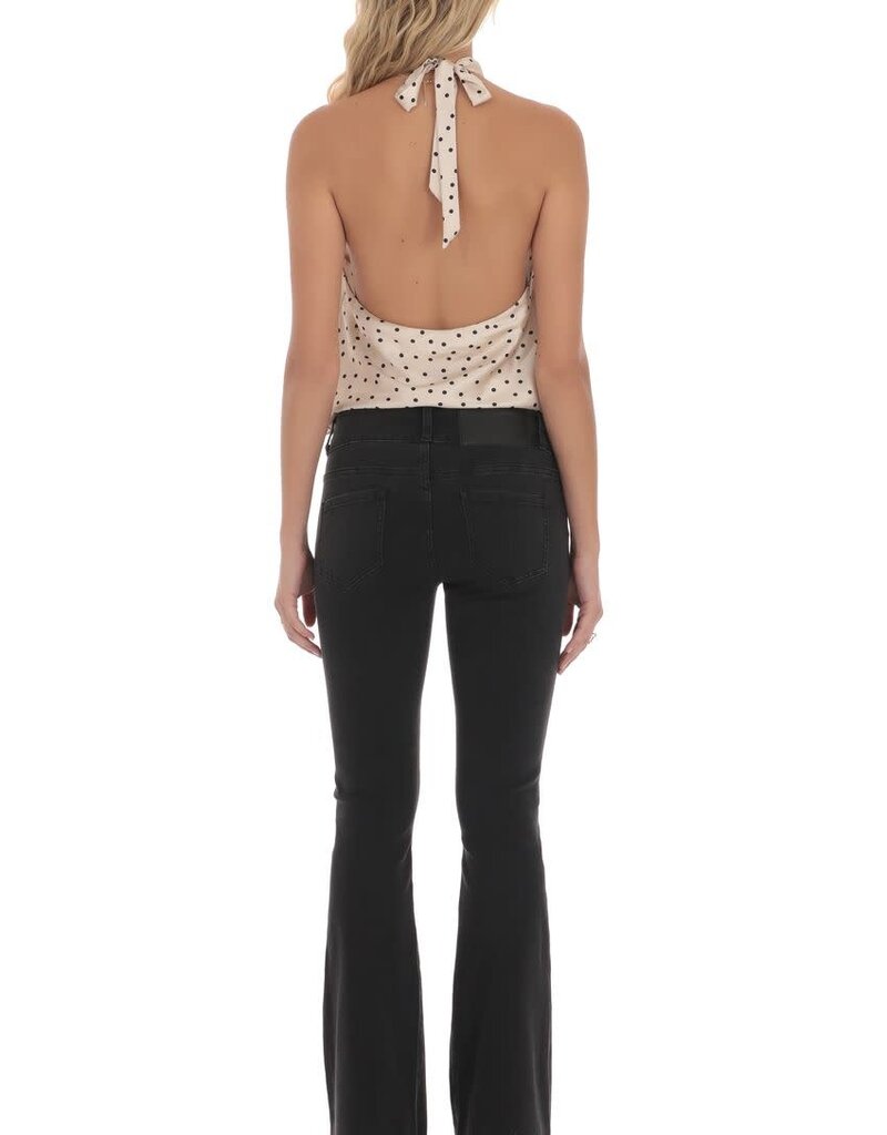 Lucy In The Sky Double Button Low Rise Flare Jeans