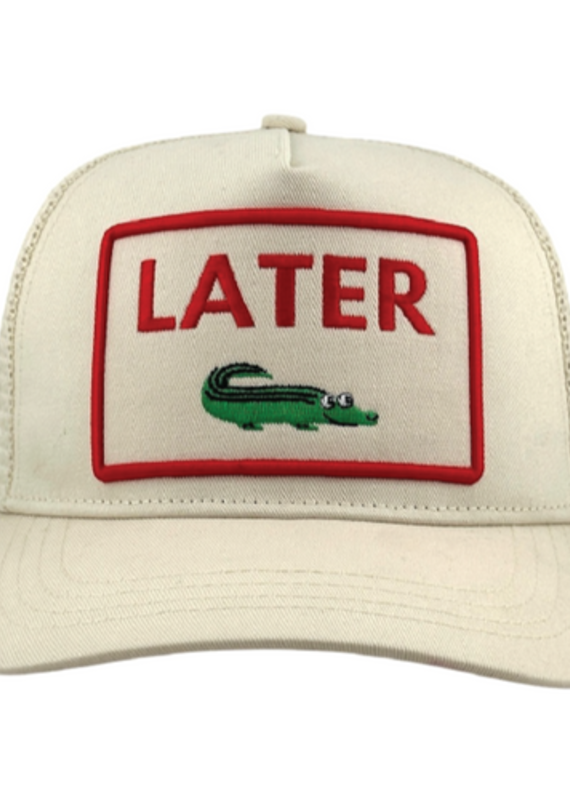 Later Gator Trucker Hat Ivory