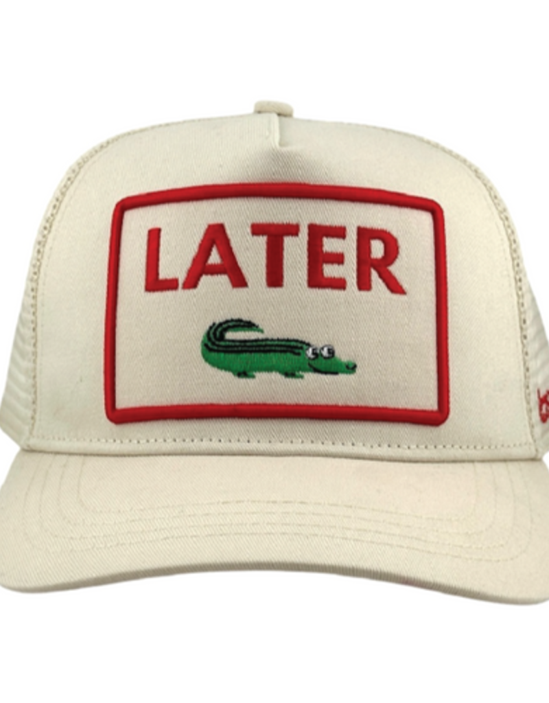 Later Gator Trucker Hat Ivory