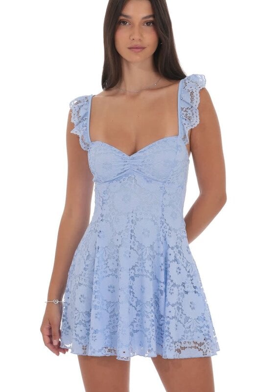 Lucy In The Sky Lace Fit and Flare Mini Dress