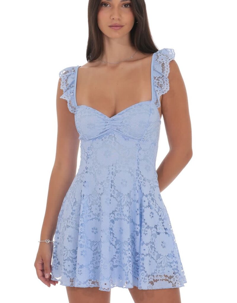 Lucy In The Sky Lace Fit and Flare Mini Dress