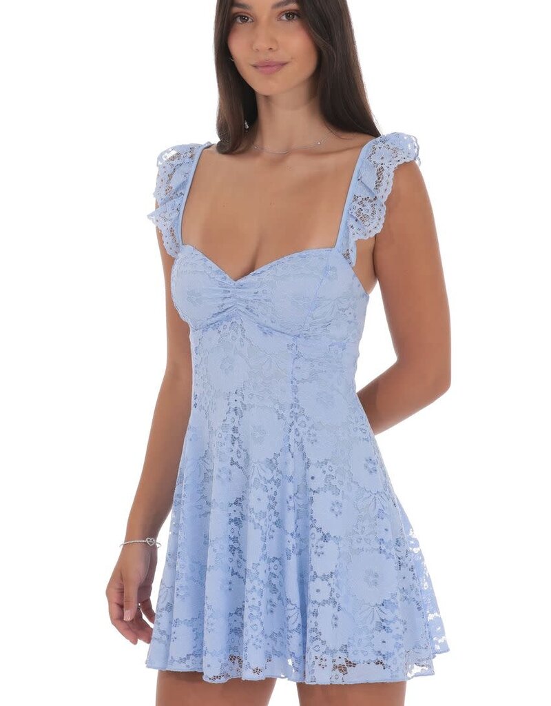 Lucy In The Sky Lace Fit and Flare Mini Dress