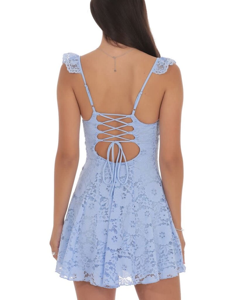 Lucy In The Sky Lace Fit and Flare Mini Dress