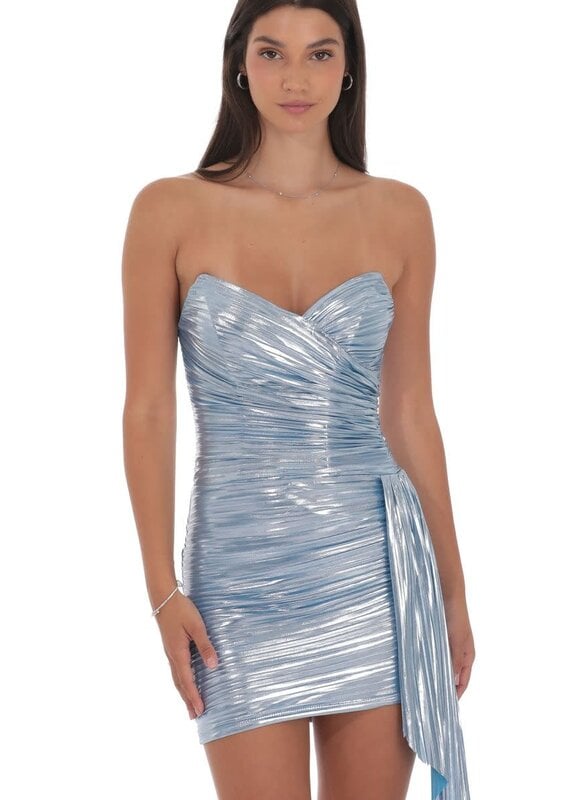 Lucy In The Sky Metallic Corset Tassel Mini Dress