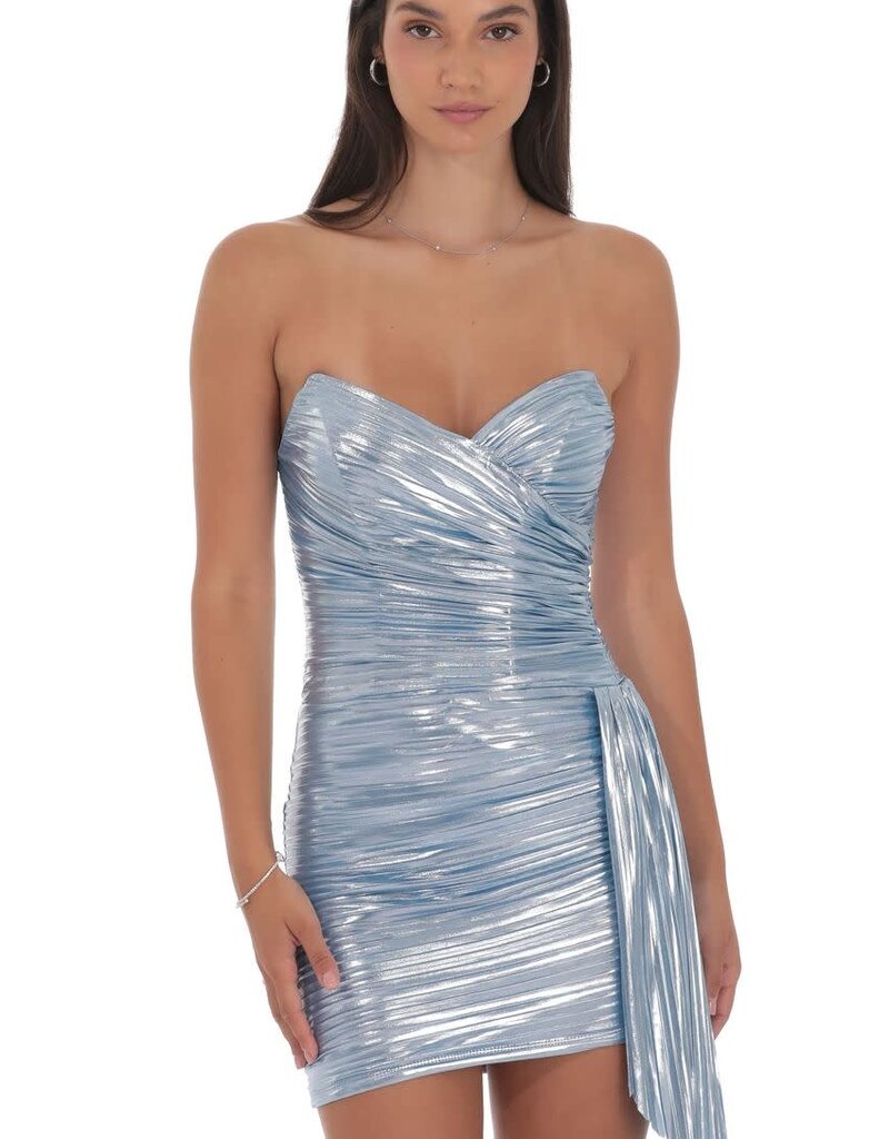 Lucy In The Sky Metallic Corset Tassel Mini Dress