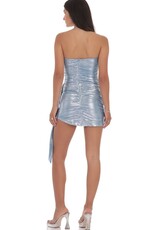 Lucy In The Sky Metallic Corset Tassel Mini Dress
