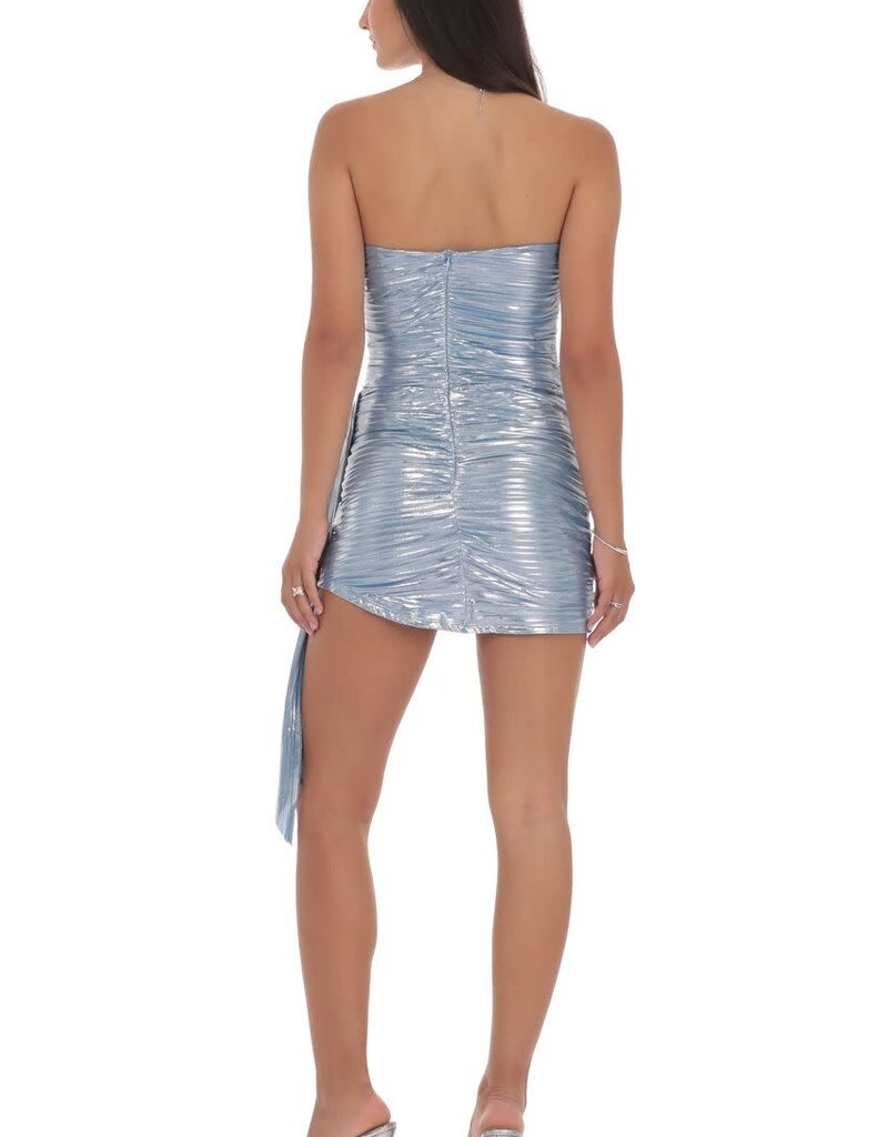 Lucy In The Sky Metallic Corset Tassel Mini Dress