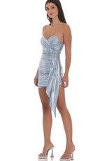 Lucy In The Sky Metallic Corset Tassel Mini Dress