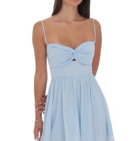 Lucy In The Sky Shimmer Front Twist A Line Mini Dress