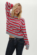 Frankies Bikinis Sloane Cotton Knit Boyfriend Sweater