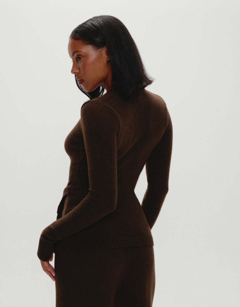 Frankies Bikinis Sienna Zip Up Cloud Knit Sweater