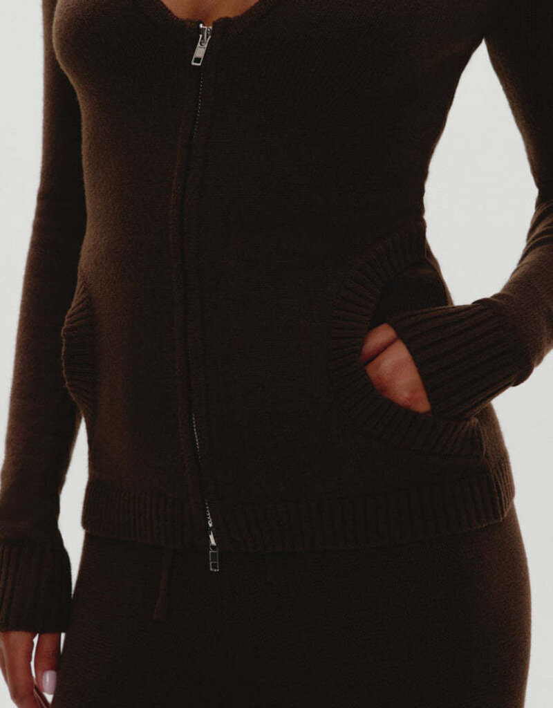 Frankies Bikinis Sienna Zip Up Cloud Knit Sweater