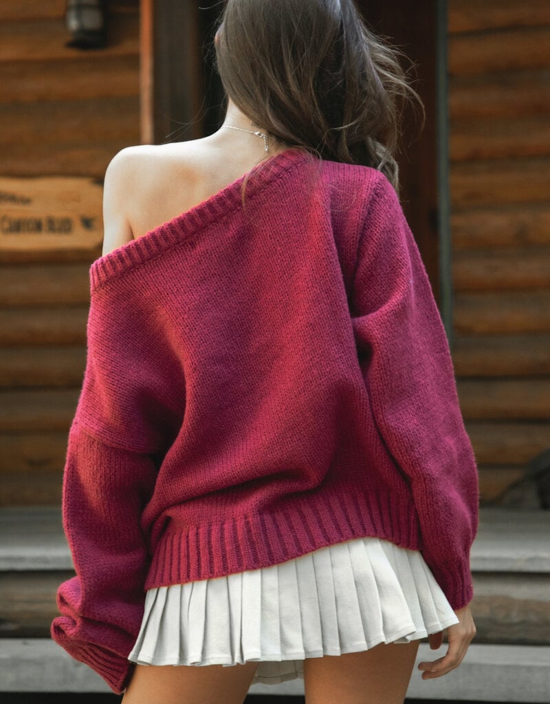 American Flag Off The Shoulder Sweater