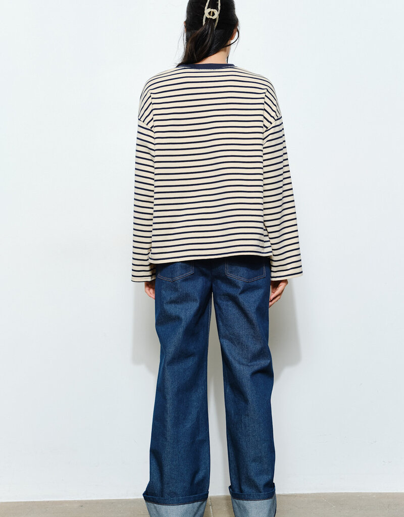 Halsey Striped Long Sleeve Top