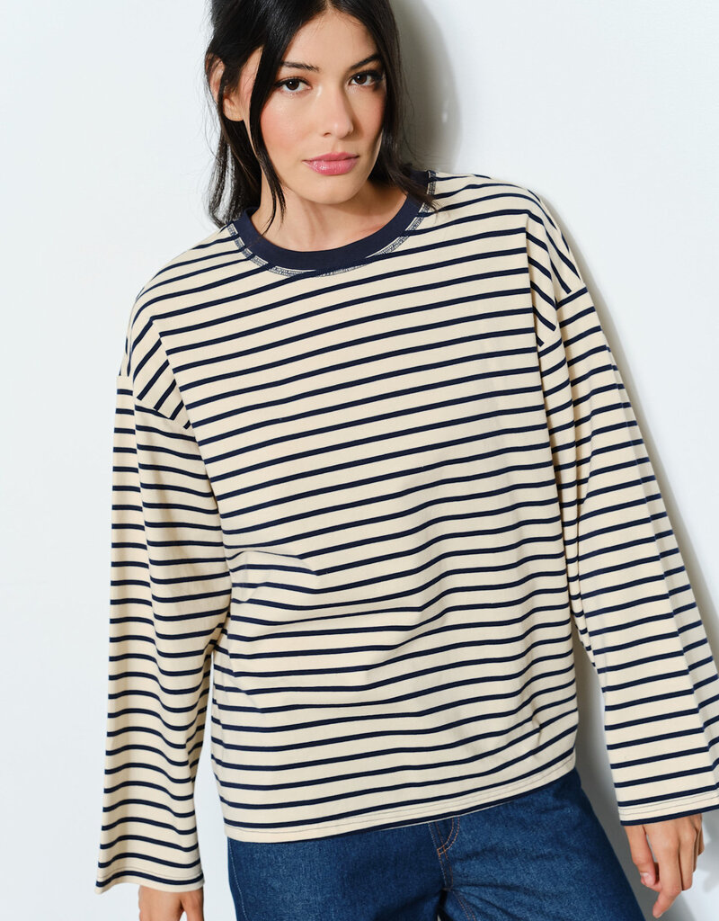 Halsey Striped Long Sleeve Top