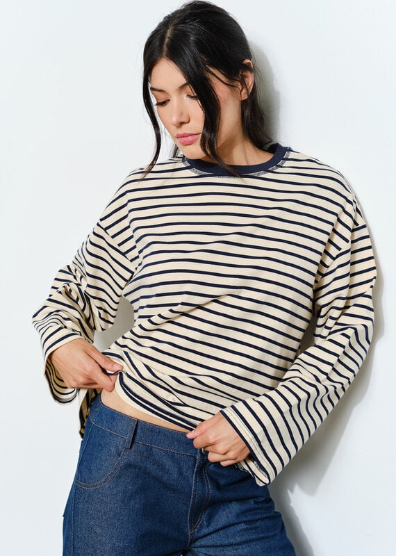 Halsey Striped Long Sleeve Top