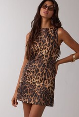 Leopard Shift Romper Mini Dress